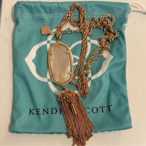 Kendra Scott Gold Necklace with Opalescent Pendant
